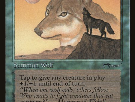 Wyluli Wolf (Light Mana Cost) [Arabian Nights] Sale